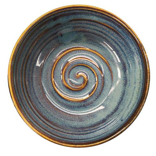 Michelle Bow Ceramics Koru Ring Dish Blue Earth
